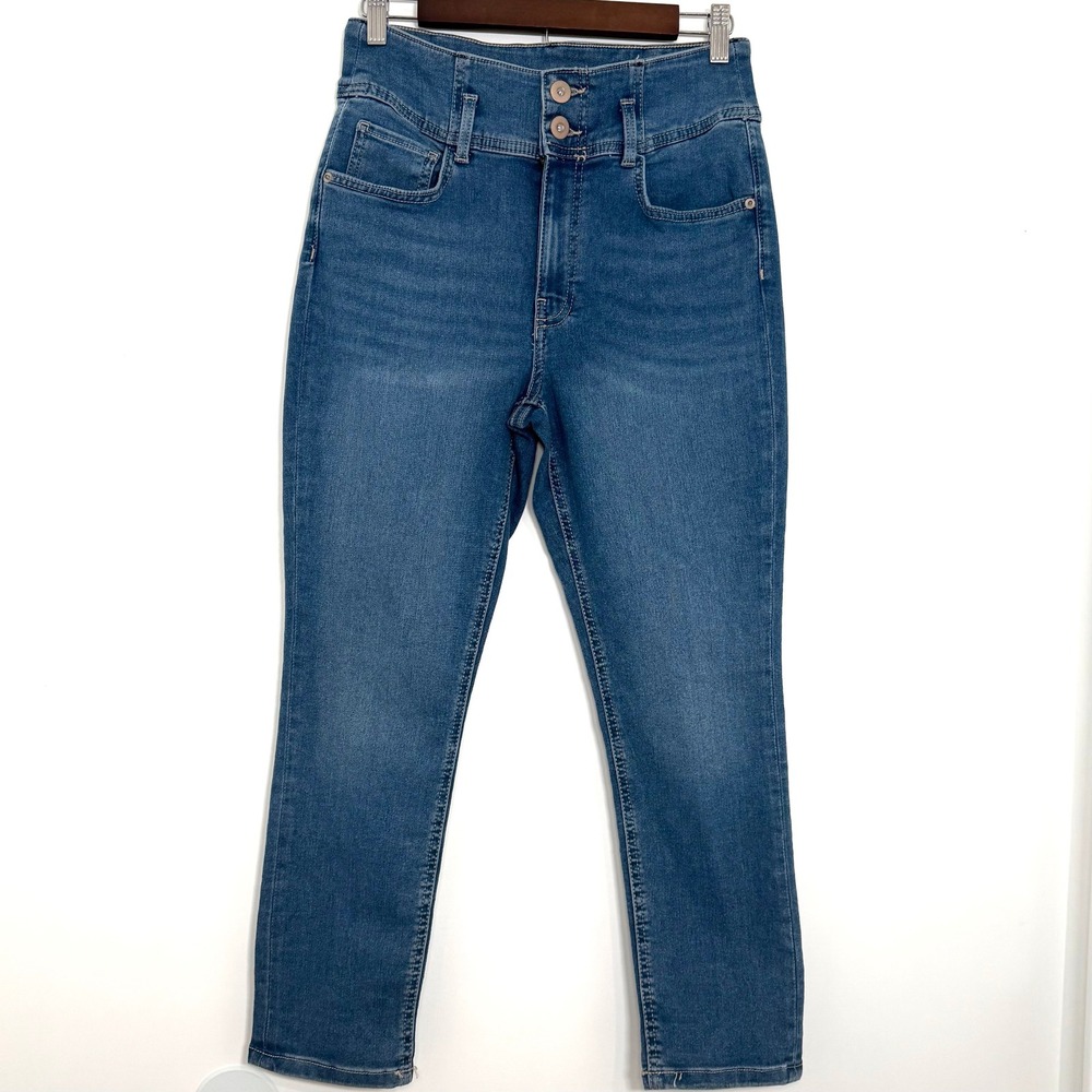 No Boundaries Size 11 High Rise Skinny Jeans Short Double Button